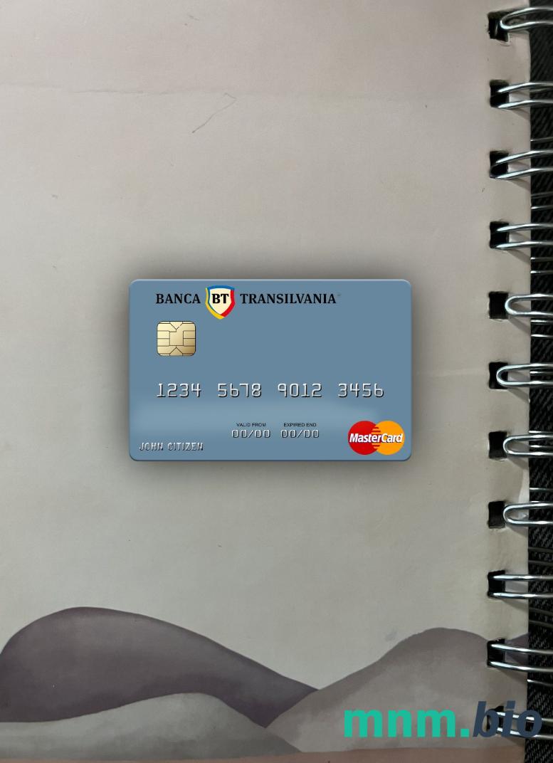 Romania Banca Transilvania wygląd zdjęcia mastercard skan PSD + zdjęcie